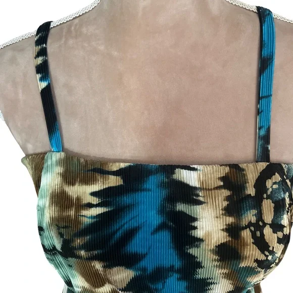 Trina Turk Blue and Brown Patterned Mini Dress - Picture 5 of 10